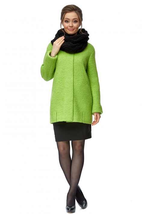 Женское пальто из текстиля без воротника 8000883