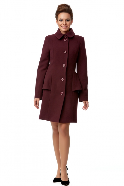 Женское пальто из текстиля с воротником 8000922
