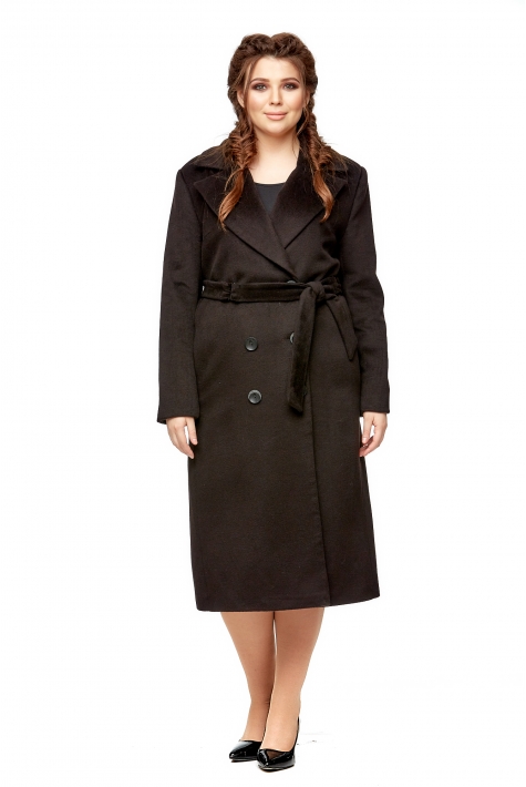 Женское пальто из текстиля с воротником 8000989
