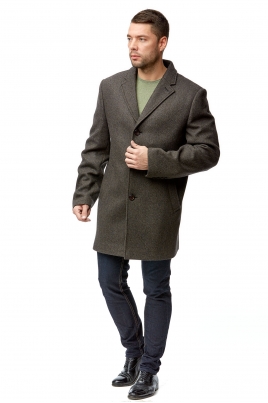 Мужское пальто из текстиля с воротником
