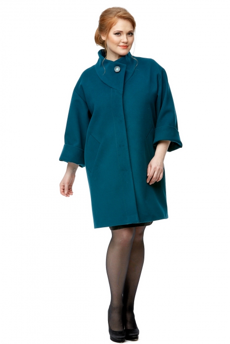 Женское пальто из текстиля с воротником 8001823
