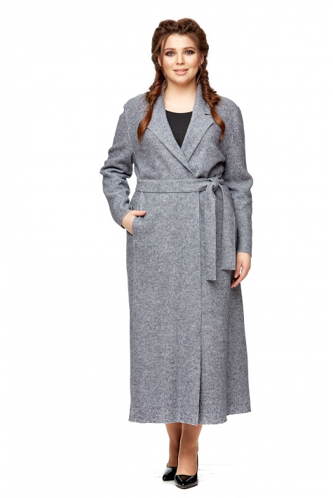 Женское пальто из текстиля с воротником 8002096