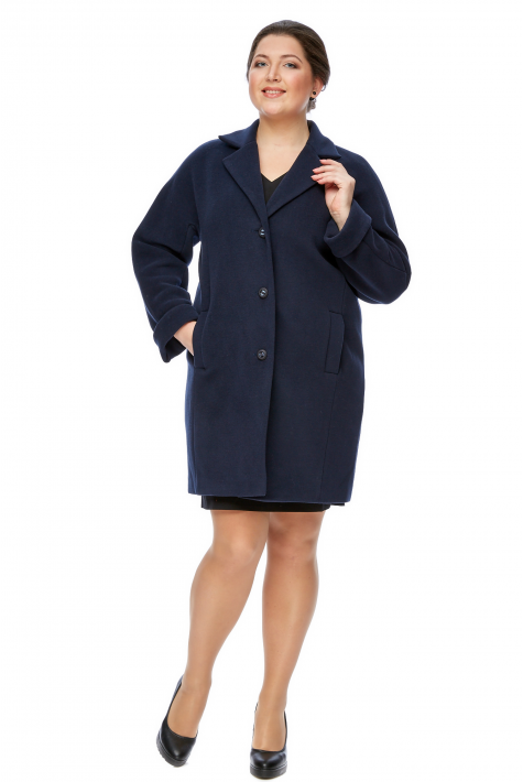 Женское пальто из текстиля с воротником 8002482