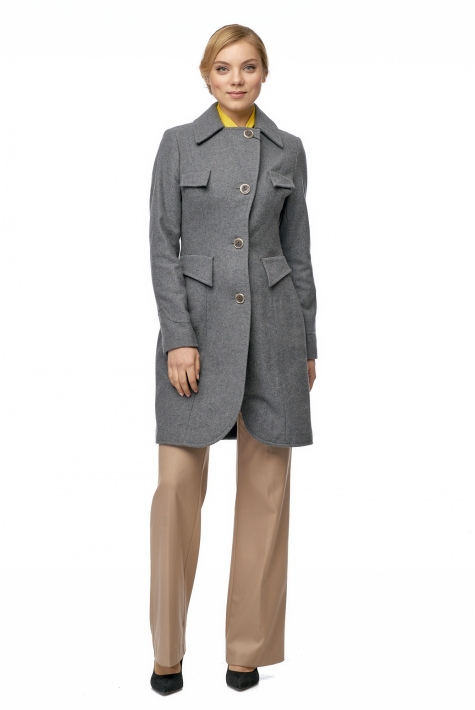Женское пальто из текстиля с воротником 8003049