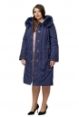 Женское пальто из текстиля с капюшоном, отделка песец 8010026-2