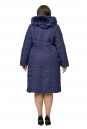 Женское пальто из текстиля с капюшоном, отделка песец 8010026-3