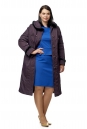 Женское пальто из текстиля с капюшоном, отделка норка 8010057-3