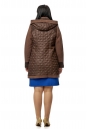 Женское пальто из текстиля с капюшоном 8011902-3