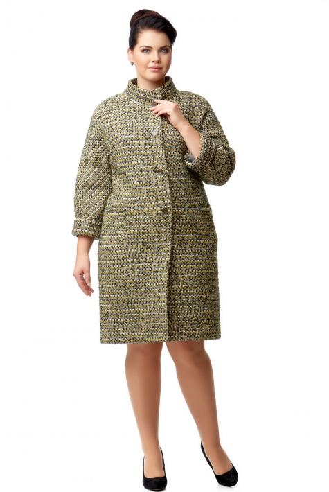 Женское пальто из текстиля с воротником 8012011