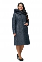 Женское пальто из текстиля с капюшоном, отделка песец 8015934-2