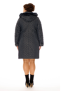Женское пальто из текстиля с капюшоном, отделка песец 8015939-3