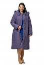 Женское пальто из текстиля с капюшоном, отделка песец 8015943-2