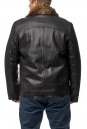 Мужская кожаная куртка из натуральной кожи с воротником, отделка енот 8016487-3
