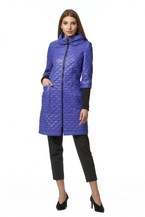 Женское пальто из текстиля с воротником 8017278
