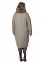 Женское пальто из текстиля с воротником, отделка песец 8019023-3