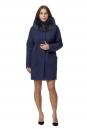 Женское пальто из текстиля с воротником, отделка песец 8019101