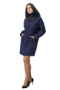 Женское пальто из текстиля с воротником, отделка песец 8019101-2