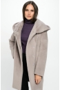 Женское пальто из текстиля с капюшоном 8022129-3