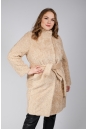 Женское пальто из текстиля с воротником 8023422
