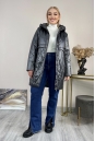 Женское пальто из текстиля с капюшоном 8024090-4