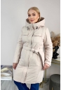 Женское пальто из текстиля с капюшоном 8024099-2